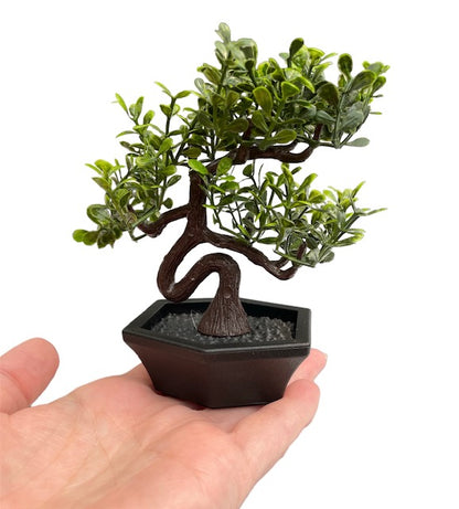 Mini kunst bonsai boompje