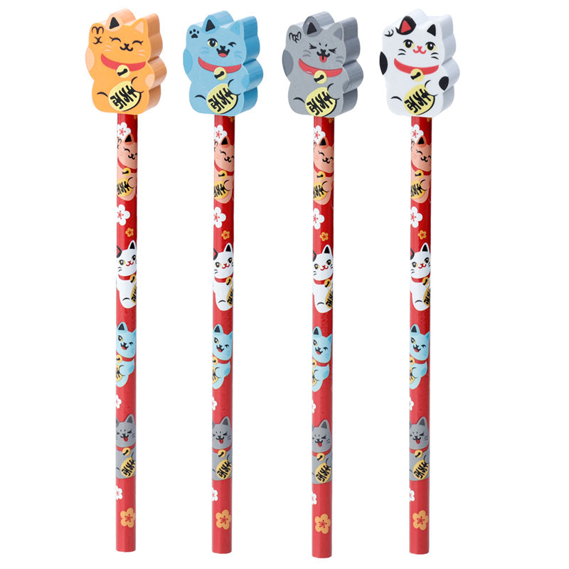 Maneki Neko gum potlood