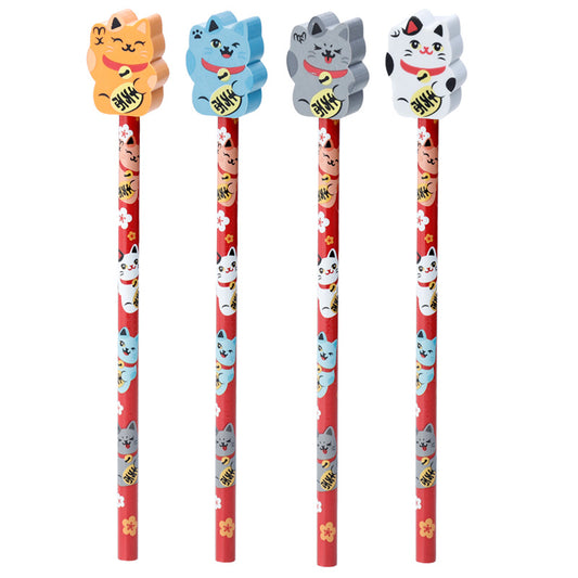 Maneki Neko gum potlood
