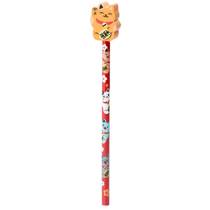 Maneki Neko gum potlood