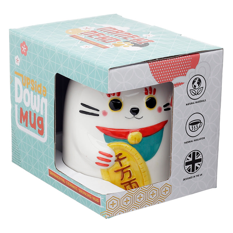 Maneki Neko Ondersteboven mok