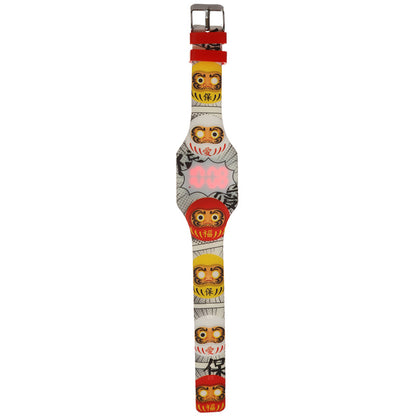 Siliconen horloge Maneki Neko of Japanse Daruma
