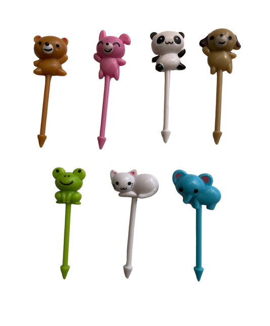 Kawaii animal bento prikkers